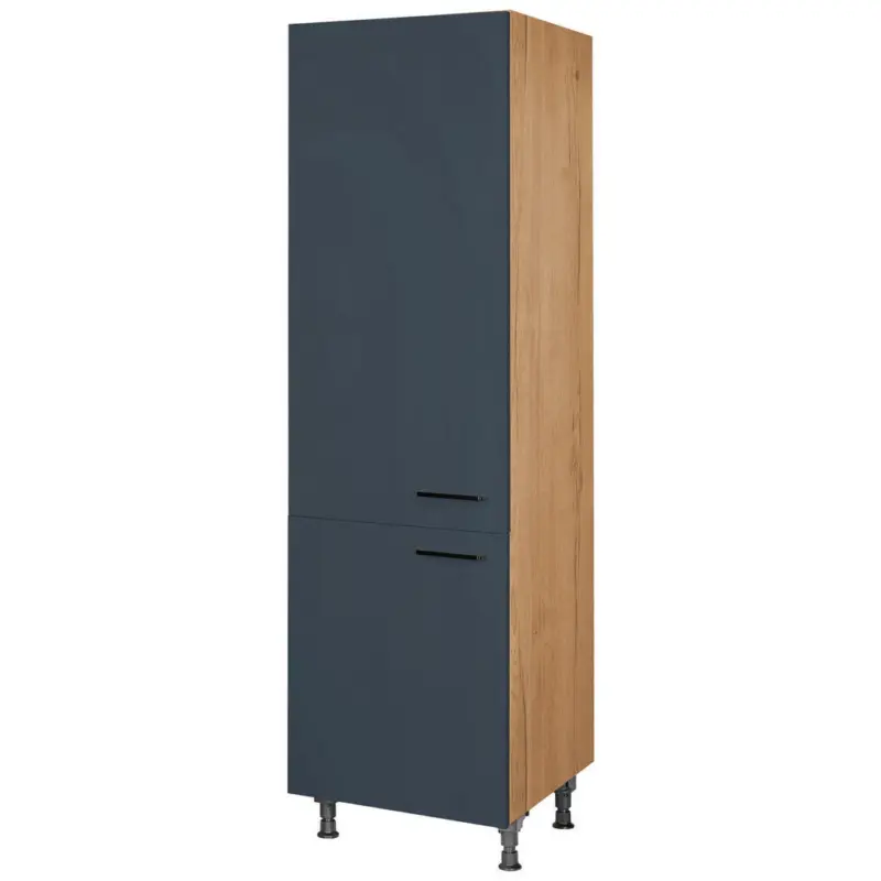 Geschirrschrank 60/216,6/58 cm in Blau, Eichefarben