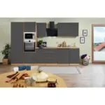 XXXLutz Lauterach - Ihr M&ouml;belhaus bei Bregenz K&uuml;chenblock 345 cm in Grau Hochglanz