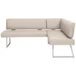 XXXLutz Lauterach - Ihr M&ouml;belhaus bei Bregenz Eckbank 185/137 cm in Creme, Edelstahlfarben
