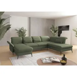 Wohnlandschaft in Flachgewebe Olivgr&uuml;n