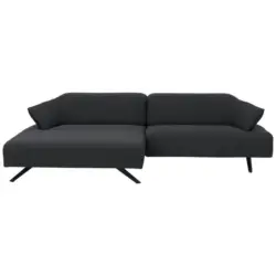 Ecksofa in Struktur Grau 165/276 cm