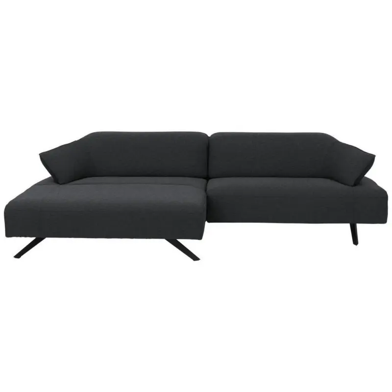 Ecksofa in Struktur Grau 165/276 cm