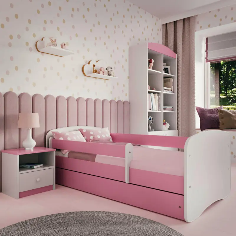 Kinder-/Juniorbett 80/160 cm in Pink