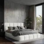 XXXLutz Lauterach - Ihr M&ouml;belhaus bei Bregenz Polsterbett gepolstertes Kopfteil, Lattenrost, Bettkasten Naturfarben 180/200 cm