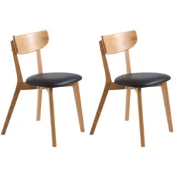 Stuhl-Set 2 St&uuml;ck Typenauswahl, abwischbar Lederlook