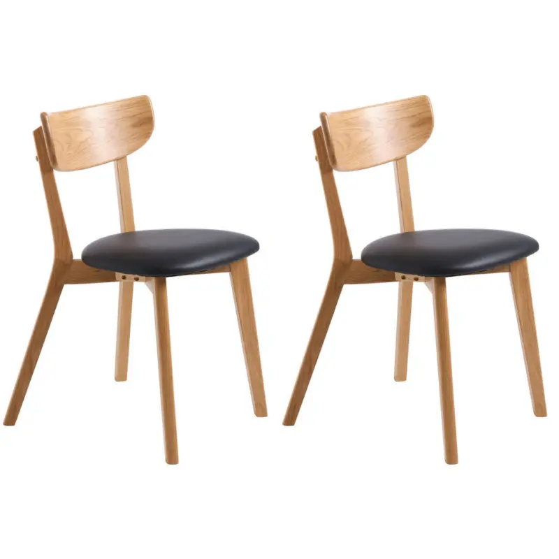 Stuhl-Set 2 St&uuml;ck Typenauswahl, abwischbar Lederlook