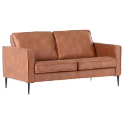 2-Sitzer-Sofa in Mikrofaser Cognac