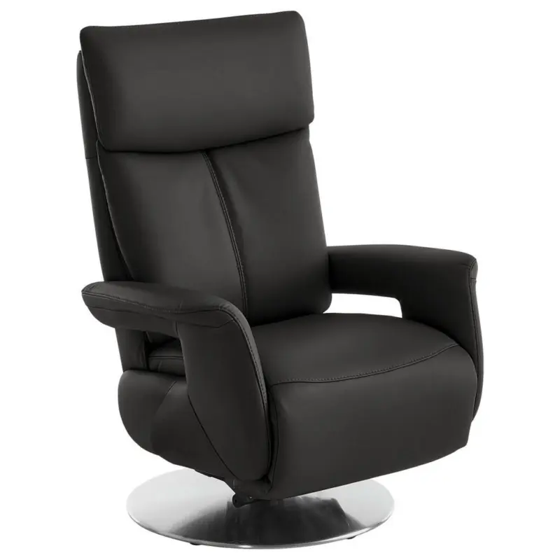 Relaxsessel in Leder Grau