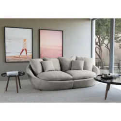 Bigsofa in Chenille Dunkelgrau Modern