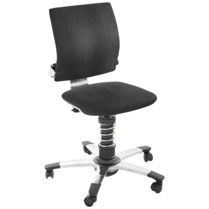 Drehstuhl in Mikrofaser Schwarz