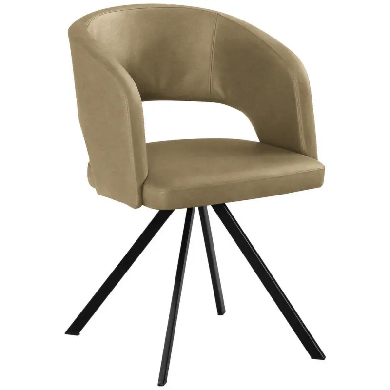 Armlehnstuhl Stoffauswahl, Typenauswahl, inklusive Armlehnen Mikrofaser, Lederlook (vegan)