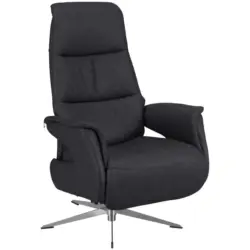 Relaxsessel in Leder Anthrazit