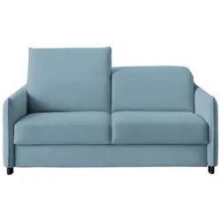 Schlafsofa Florenz in Cord, Velours Hellblau