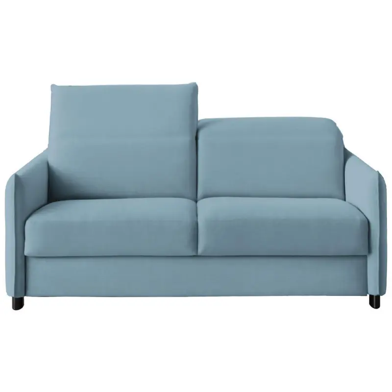 Schlafsofa Florenz in Cord, Velours Hellblau