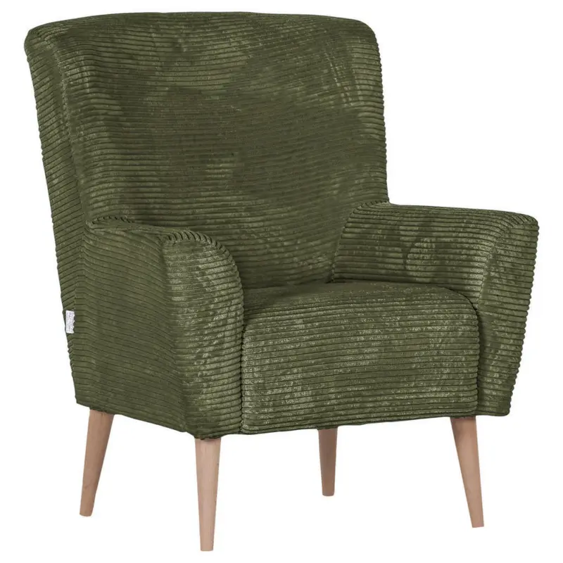 Sessel in Cord Olivgr&uuml;n