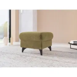 Hocker in Textil Olivgr&uuml;n