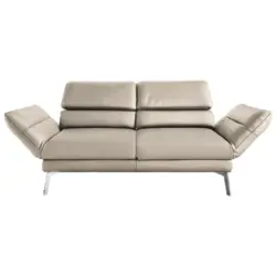 2-Sitzer-Sofa in Echtleder Beige