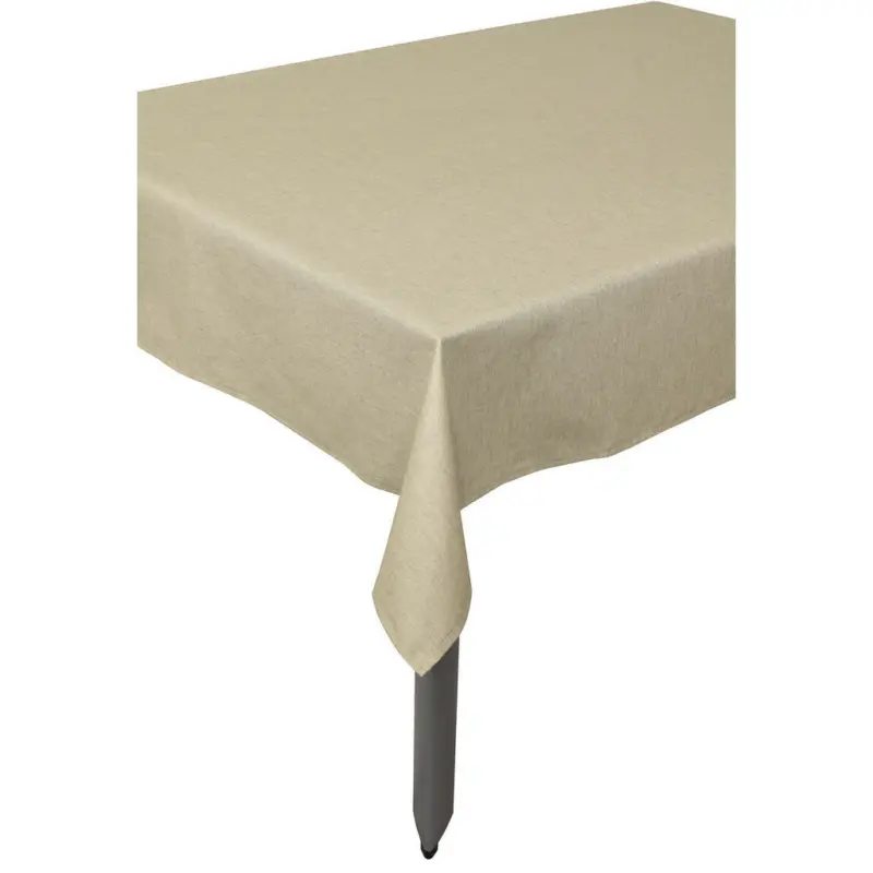 Tischdecke Textil beschichtet Sandfarben 140/230 cm