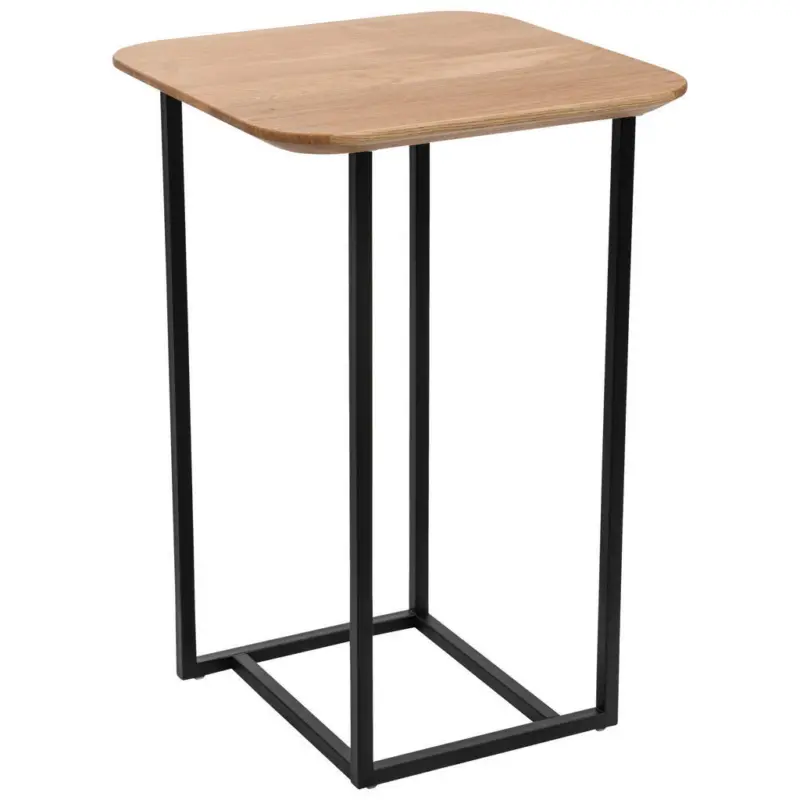 Beistelltisch in Holz, Metall 40/40/60 cm