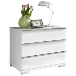 Nachtk&auml;stchen 60/53/42 cm in Wei&szlig;