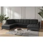 XXXLutz Lauterach - Ihr M&ouml;belhaus bei Bregenz Wohnlandschaft Zora E in Echtleder Schwarz