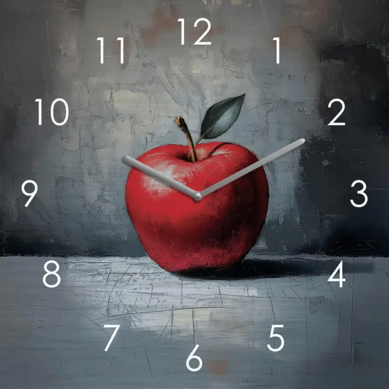 Wanduhr Time For An Apple I Multicolor 20/20/3,1 cm