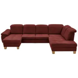 Wohnlandschaft in Mikrofaser Hellrot