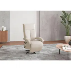 Sessel in Flachgewebe Creme