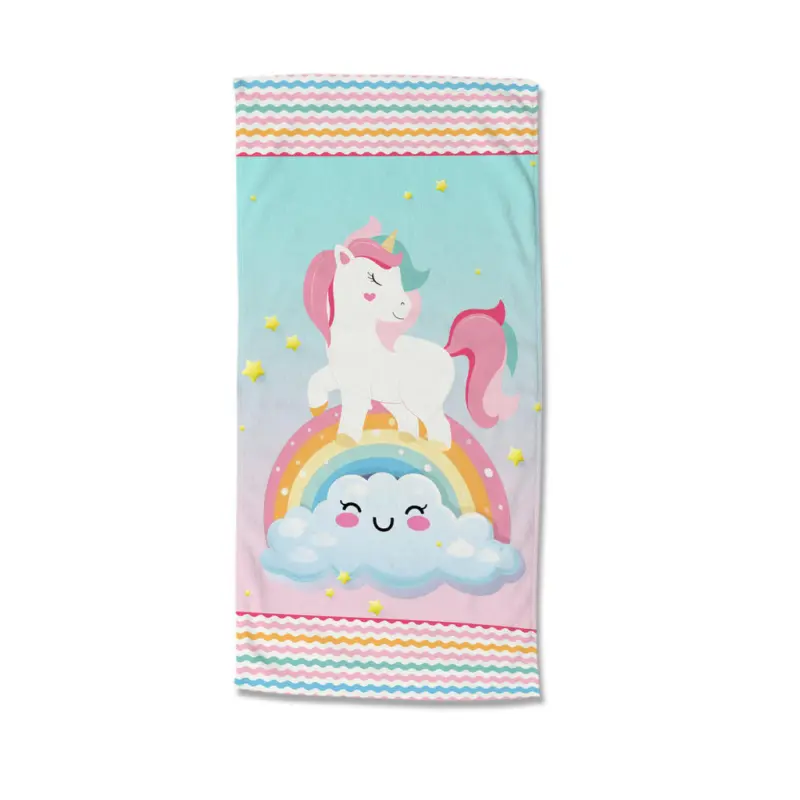 Strandtuch Good Morning Multicolor, T&uuml;rkis, Hellrosa 75/150 cm