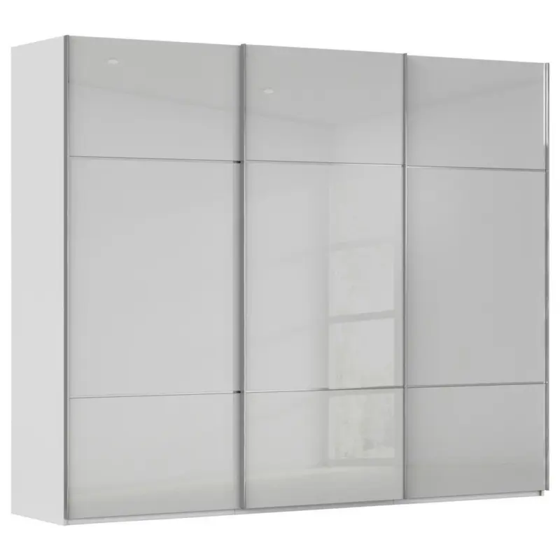 Schwebet&uuml;renschrank in Grau, Wei&szlig;