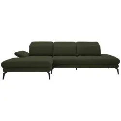 Ecksofa in Webstoff Olivgr&uuml;n 180/289 cm