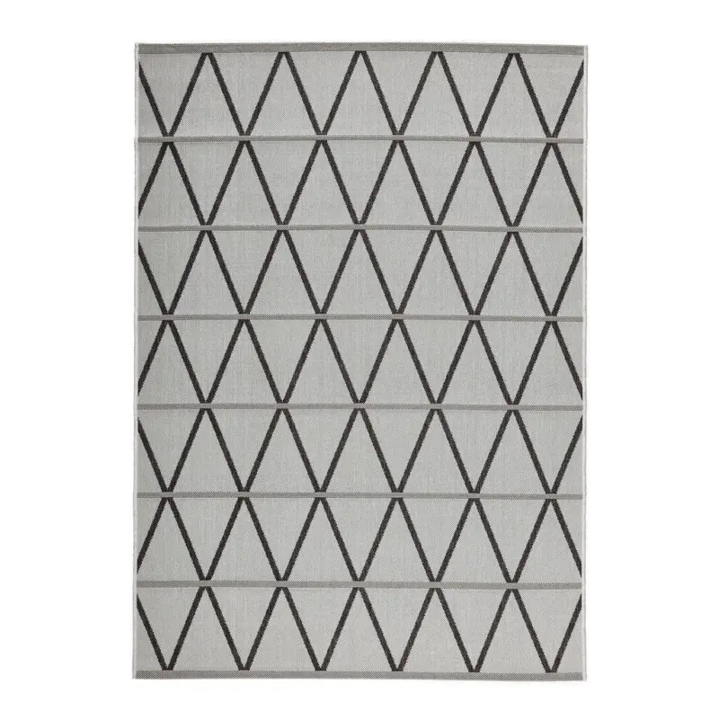 Outdoorteppich 160/230 cm Naturalle Grau, Schwarz