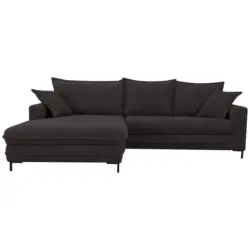 Ecksofa in Cord Anthrazit 174/272 cm