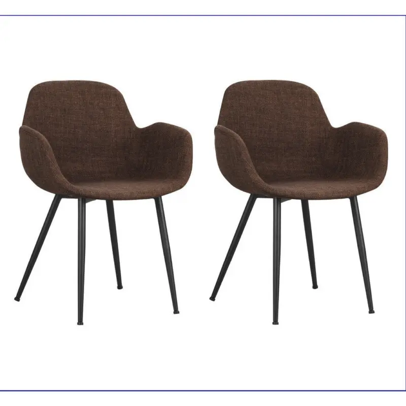 Armlehnstuhl-Set 2 St&uuml;ck Webstoff