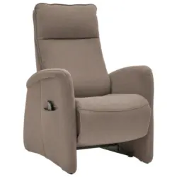 Fernsehsessel in Chenille Hellbraun