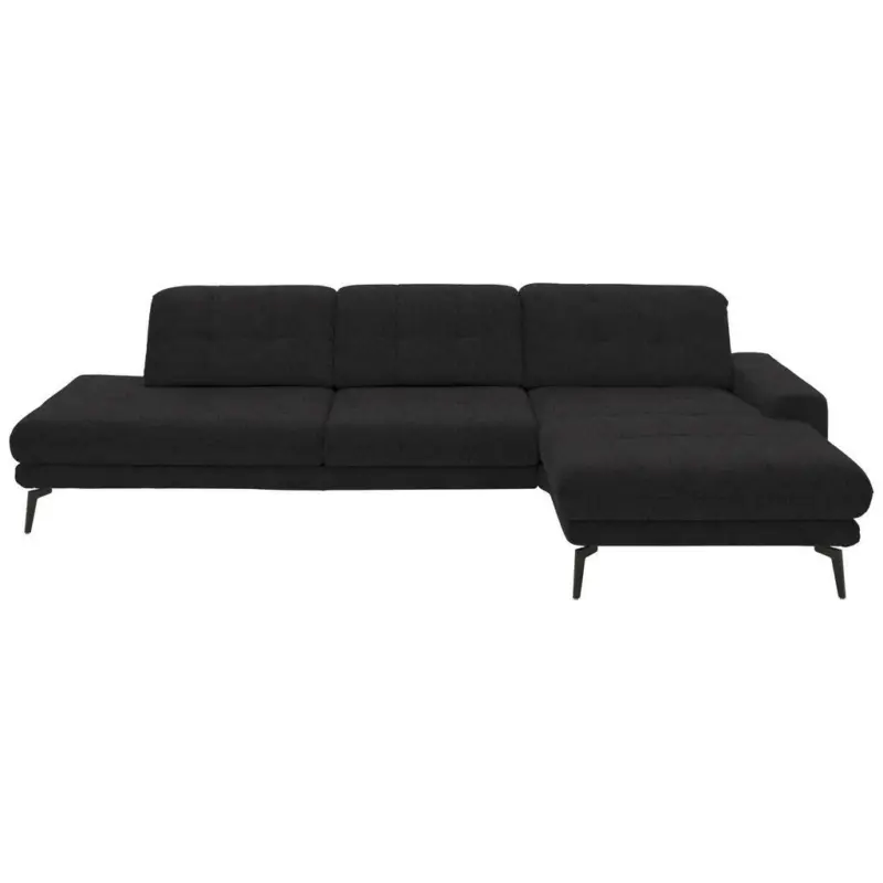 Ecksofa in Flachgewebe Anthrazit 309/190 cm