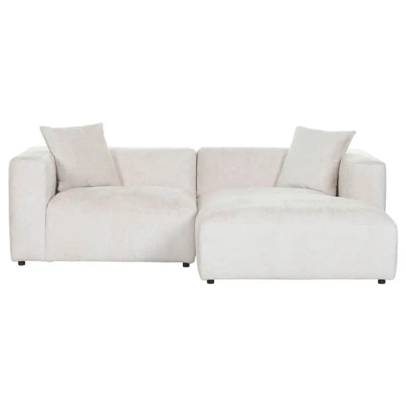 Ecksofa in Chenille Creme 231/178 cm