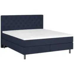 Boxspringbett 180/200 cm in Dunkelblau