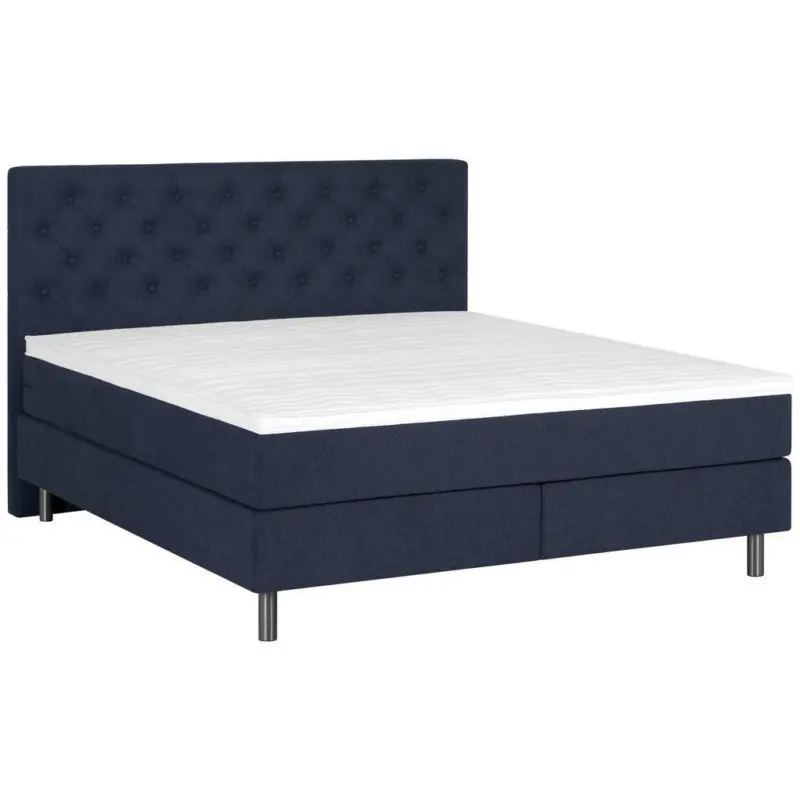 Boxspringbett 180/200 cm in Dunkelblau