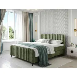 Boxbett 200/200 cm in Gr&uuml;n