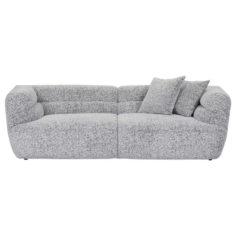 Bigsofa in Chenille Schwarz, Wei&szlig;