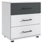 XXXLutz Lauterach - Ihr M&ouml;belhaus bei Bregenz Nachtk&auml;stchen 52/58/38 cm in Graphitfarben, Wei&szlig;