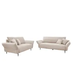 Sitzgarnitur in Cord Beige