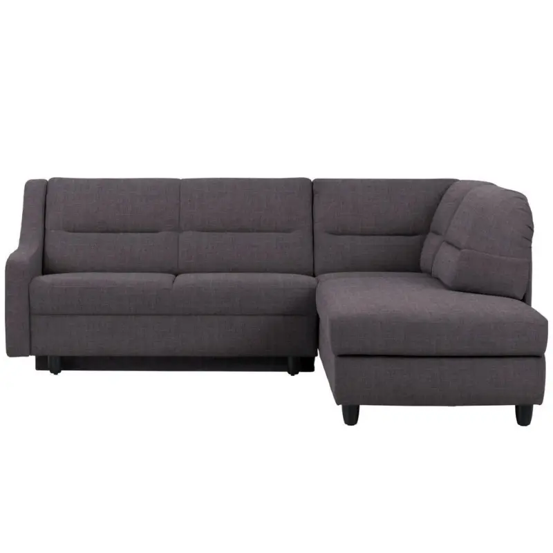 Ecksofa in Chenille Schieferfarben 226/208 cm