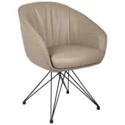 Armlehnstuhl Lederauswahl, Sitzfl&auml;che 360&deg; drehbar, automatische R&uuml;ckholfunktion Echtleder