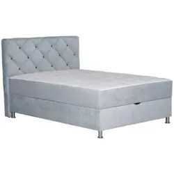 Boxbett 140/200 cm in Hellgrau