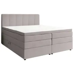 Boxspringbett 180/200 cm in Silberfarben