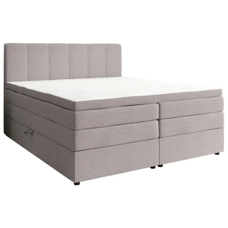 Boxspringbett 180/200 cm in Silberfarben