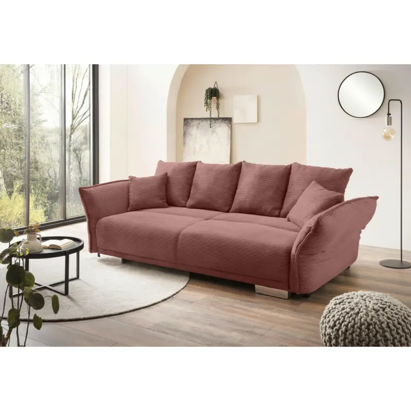Bigsofa Pera in Cord Koralle