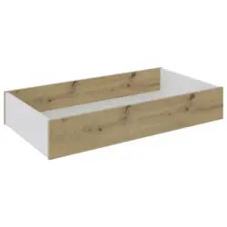 Bettkasten Wei&szlig;, Eiche Artisan